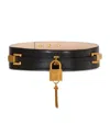 Balmain Leather Sync Belt In Black