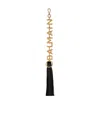 Balmain Leather-tassel Logo Key Chain In Black