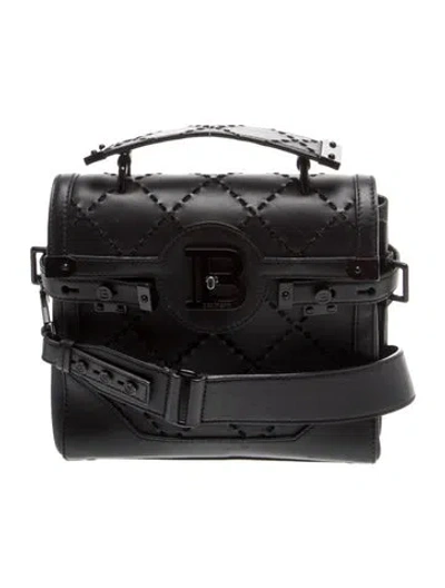 Pre-owned Balmain Leather Top Handle Bag In Black