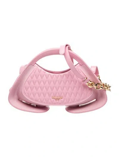 Pre-owned Balmain Leather Top Handle Bag In Pink