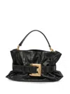 Balmain Anthem Medium Leather Tote In Black