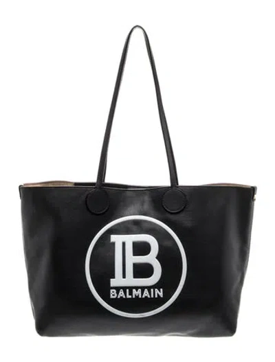 Pre-owned Balmain Leather Tote In Black