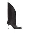 Balmain Leather Twist Heel Boots 95