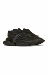 Balmain Neoprene And Leather Low-top Unicorn Sneakers In Black