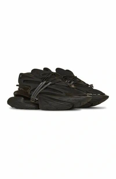 BALMAIN BALMAIN LEATHER UNICORN LOW-TOP SNEAKERS