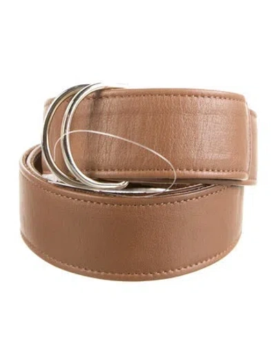 Pre-owned Balmain Leather Waist Belt In Brown