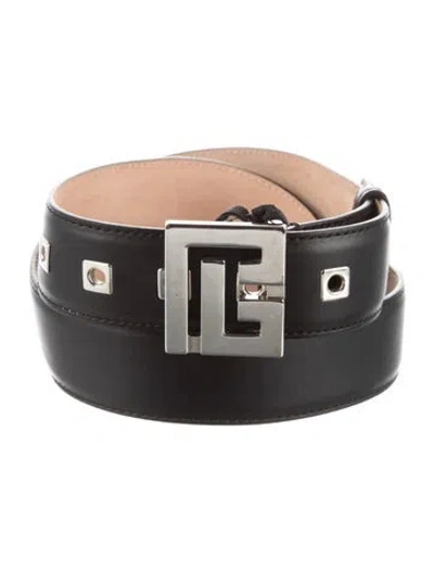 Pre-owned Balmain Leather Waist Belt W/ Tags In Black
