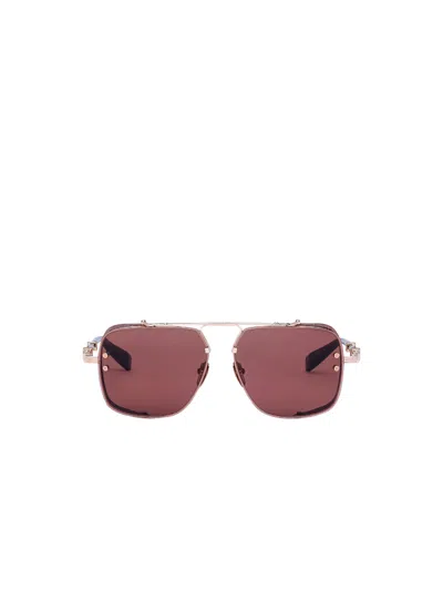 Balmain Legend Sunglasses In Brown