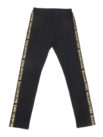 Balmain Kids'  Leggings In Black