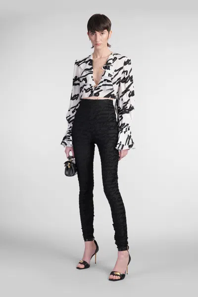 BALMAIN LEGGINGS IN BLACK VISCOSE