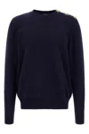 Balmain Classic Crew Neck Sweater In Blue