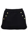 Balmain Logo-button Skirt In Black