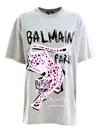 Balmain Leopard-graphic T-shirt In Multi