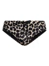Balmain Leopard-print Drawstring Swim Trunks In Animal Print