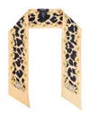 Balmain Leopard-print Silk Scarf In Neutral