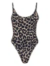 Balmain Leopard-print Swimsuit In Multi