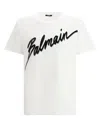 Balmain Letter Flock T-shirt In White