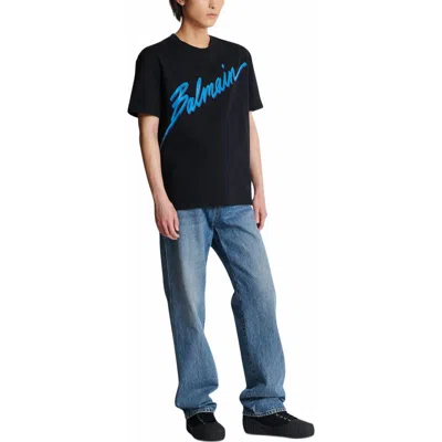 Balmain Lettre Flocked T-shirt