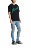 Balmain Black Crewneck T-shirt With Logo Lettering Print On The Front