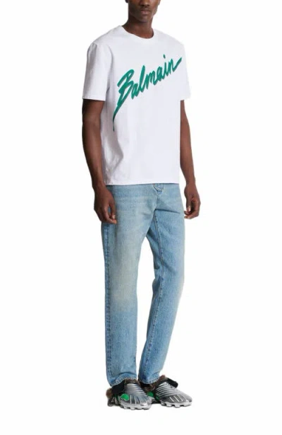 Balmain Crew Neck Short Sleeves In White