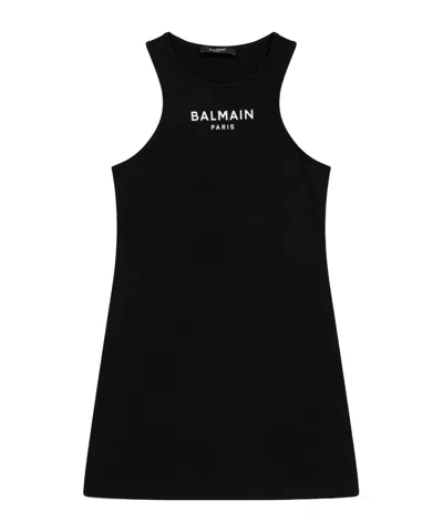 Balmain Lgo Dress Jn61 In Black