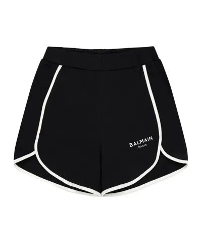 Balmain Lgo Shorts Jn61 In Black