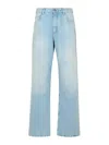 Balmain Light Blue Denim Jeans In Light Blue