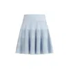 Balmain Knit Miniskirt In Blue