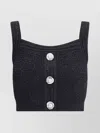 Balmain Light Tweed Top Straps In Black