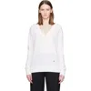 Balmain ホワイト Light Vネック セーター