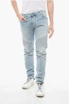 Balmain Light Wash Tapered Fit Biker Denims 16cm