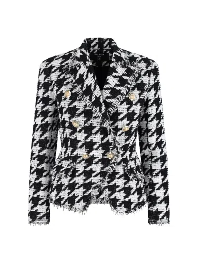Balmain Lightweight Natural Cotton-blend Jacket For Women In White