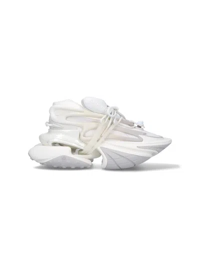 Balmain Lightweight Stretch Nylon Sneakers For Women In White
