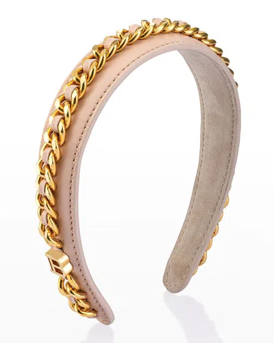 Balmain Limited Edition Chain Headband In Gold
