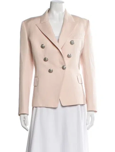 Pre-owned Balmain Linen Blazer In Pink