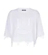 Balmain Embroidered Lace-trimmed Top