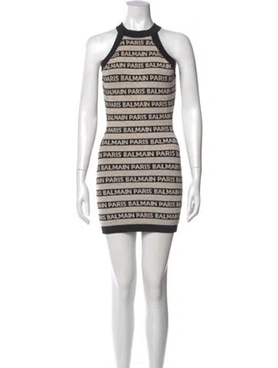 Pre-owned Balmain Linen Mini Dress