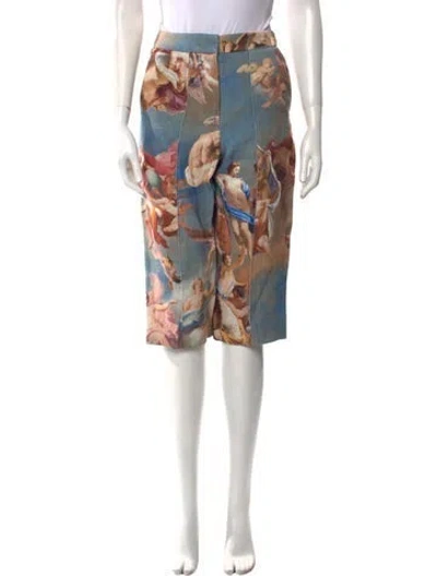 Pre-owned Balmain Linen Wide Leg Pants W/ Tags In Blue