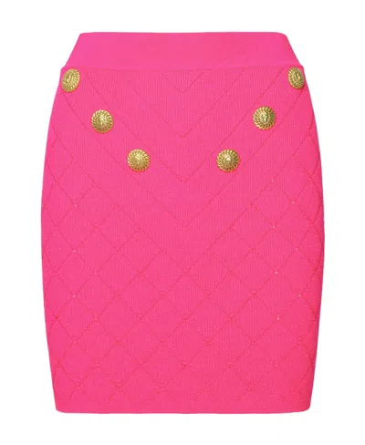 BALMAIN BALMAIN 6-BUTTON KNIT SKIRT