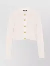 Balmain Lion Chain Knit Cardigan In Neutral