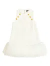 Balmain Sleeveless Dress In White