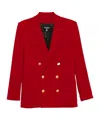 Balmain Lion-head Buttons Blazer In Red