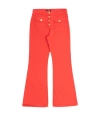 Balmain Lion Head-embellished Flared Jeans In Orange