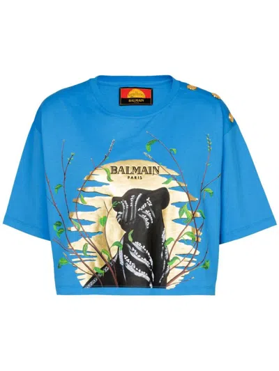 BALMAIN BALMAIN LION KING GUCCI X DISNEY T-SHIRT