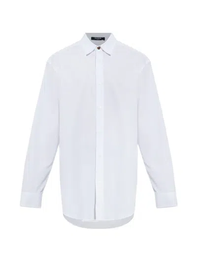 BALMAIN LION-HEAD BUTTON SHIRT