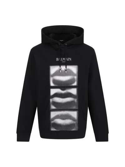 Balmain Sweatshirts In Black