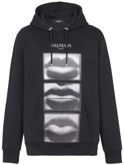 BALMAIN BALMAIN LIPS PRINT HOODIE