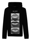 Balmain Logo Hoodie In Black