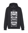 Balmain Men's Lips Print Hoodie In Black