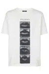 Balmain Lips Print T-shirt In Multicolor